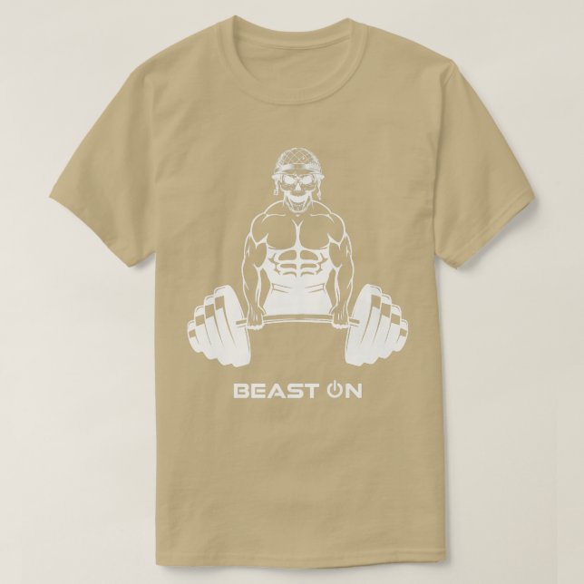 Deadlift SoldierBeast OnGym Motivation Fitness säg T Shirt (Design framsida)