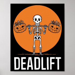 Deadlift Spooky Weightlift Workout Poster