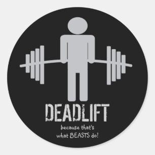 Deadlift Sticker Runt Klistermärke