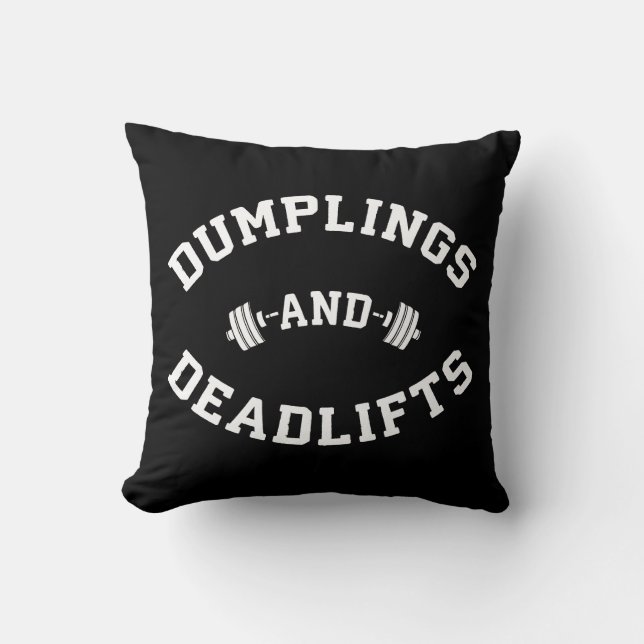 Deadlifts- och Dumplings-Noveltyer - Ljuny Bulking Kudde (Framsida)