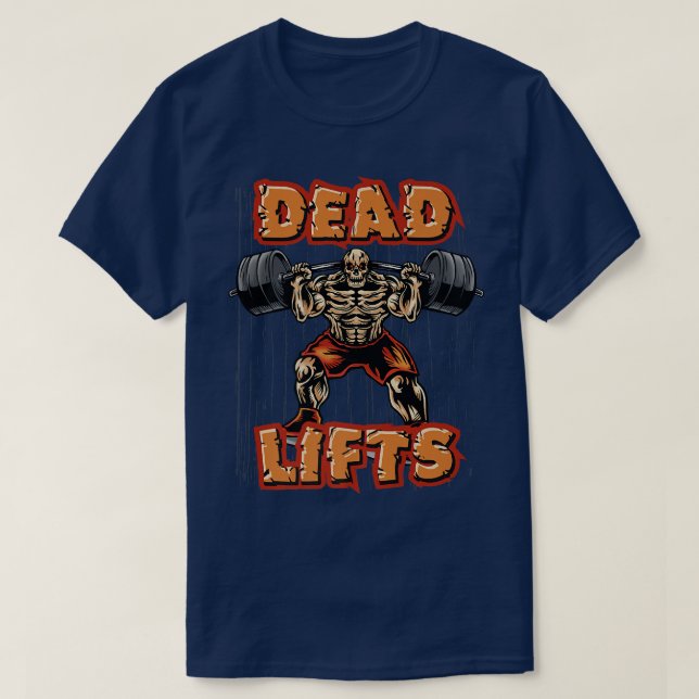 Deadlifts Skeleton Bones Halloween Deadlift  T Shirt (Design framsida)