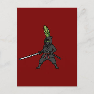 Deadly Asparagus Ninja Shinobi Needle Sword Vykort