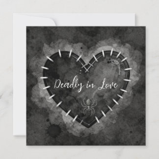 "Deadly in Love" Love Card - Wednesday Style Julkort