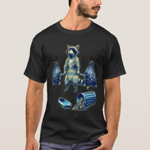 Deadlyftande Raccoon Weightlyftande Bodybuilding P T Shirt