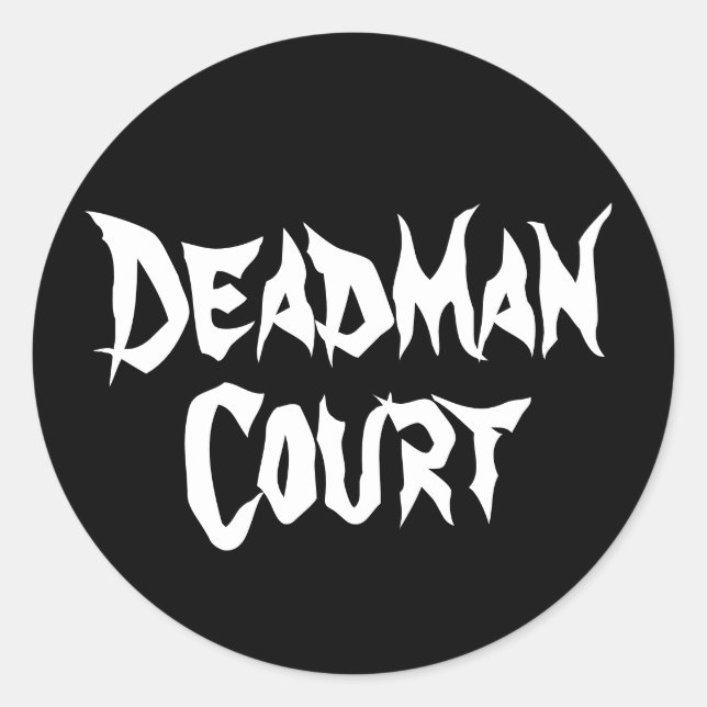 Deadman Sticker Runt Klistermärke (Framsida)
