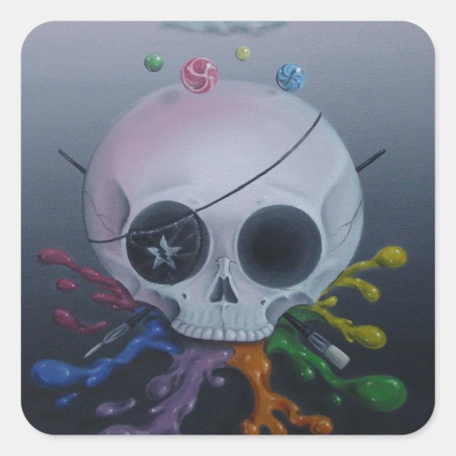 Deadmen Fyrkantigt Klistermärke (Framsida)