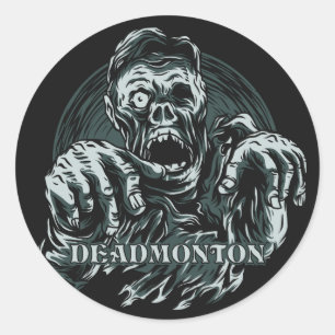 DEADMONTON-klistermärken Runt Klistermärke