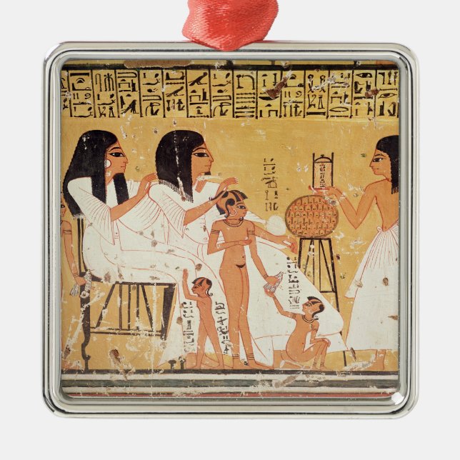 Deadna, deras familj och deras tjänare julgransprydnad metall (Framsidan)