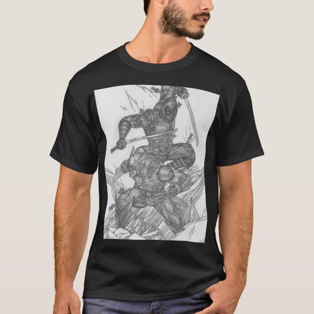 Deadpool & Wolverine T Shirt (Framsida)