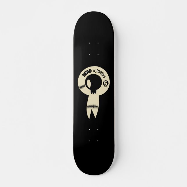 deadsb_skate_cream skateboard bräda 19,5 cm (Framsida)