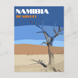 Deadvlei Namibia Resa Vintage Konst Utskickskort Vykort