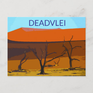 Deadvlei Namibia Resa Vintage Konst Utskickskort Vykort
