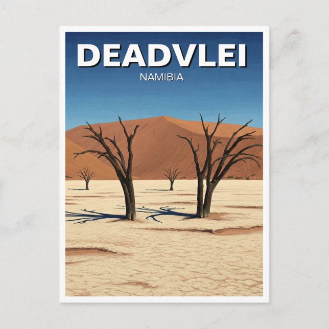 Deadvlei Namibia Travel Vykort (Framsida)
