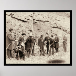 Deadwood Central RR Ingenjör Corps SD 1888 Poster