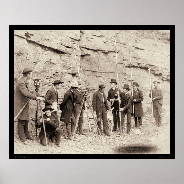 Deadwood Central RR Ingenjör Corps SD 1888 Poster (Framsidan)