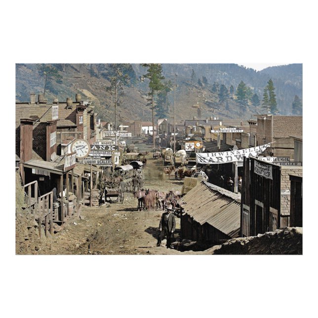 DEADWOOD enligt Vild Bill Hickok 1876 Fototryck (Framsidan)