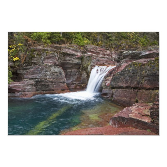 Deadwood Falls på Reynolds Bäck under hösten Fototryck (Framsidan)