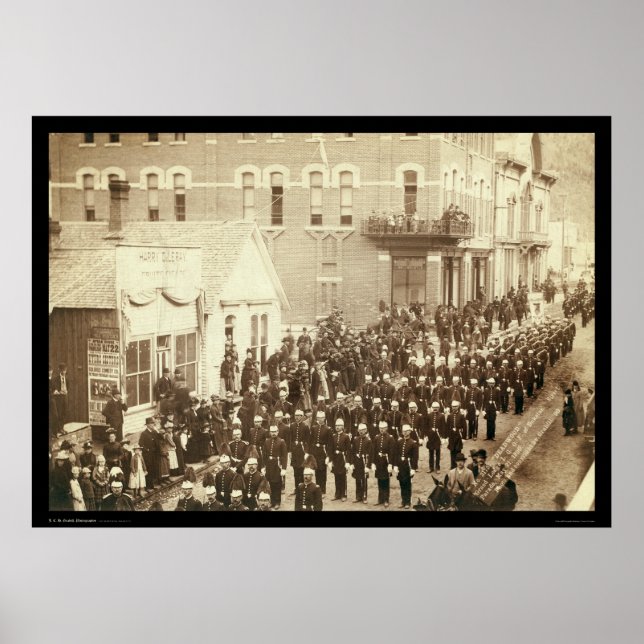 Deadwood Grand Lodge IOOF Street Parad SD 1890 Poster (Framsidan)