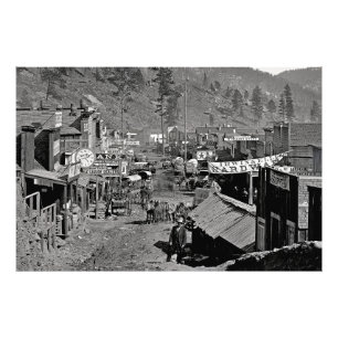 DEADWOOD, S Dakota - Vilda western Mining Town 187 Fototryck
