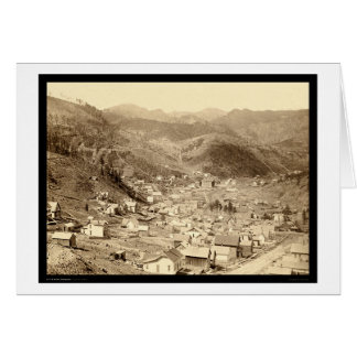 Deadwood som beskådas från Engleside SD 1888 Hälsningskort