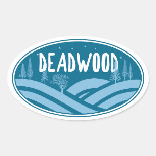 Deadwood South Dakota Friluftsliv Ovalt Klistermärke