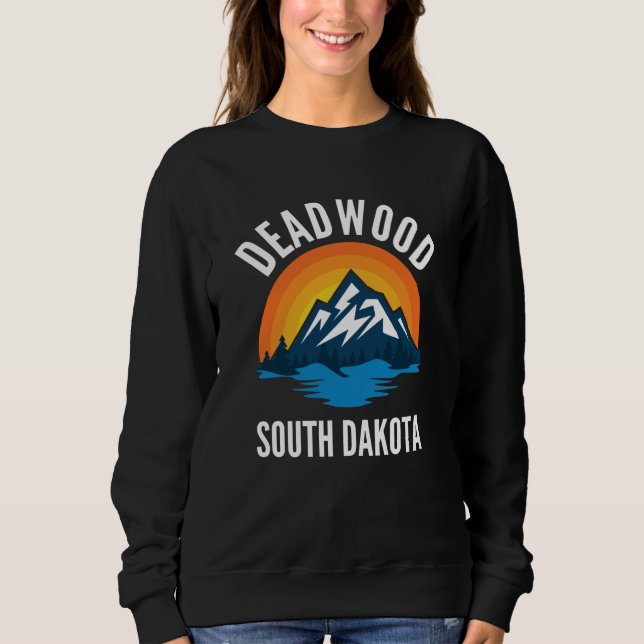 Deadwood South Dakota Mountain T Shirt (Framsida)
