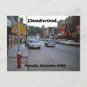 Deadwood South Dakota Retro 1962-vykort Vykort