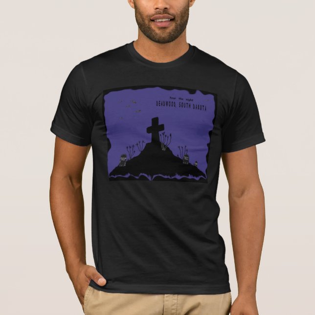 Deadwood South Dakota skräck natten T-shirt (Framsida)
