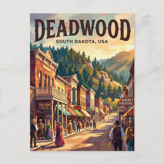 Deadwood, South Dakota USA Vykort (Framsida)