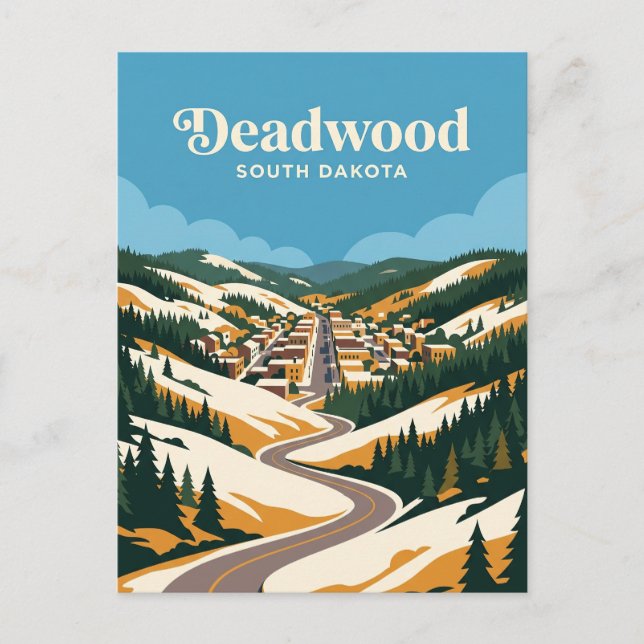 Deadwood South Dakota Vykort (Framsida)