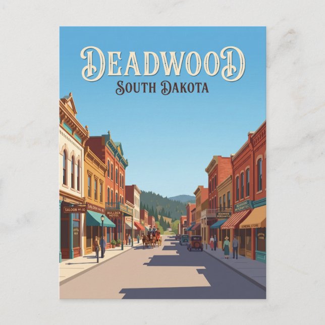 Deadwood South Dakota Vykort (Framsida)