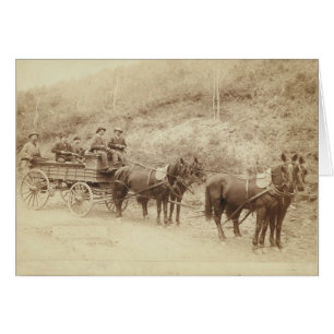 Deadwood Treasure Wagon and Guards med $250 000 Hälsningskort