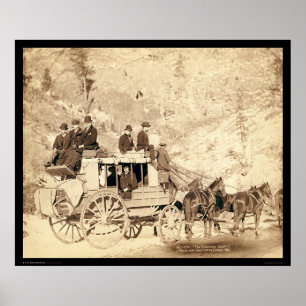 Deadwooddiligensen Black Hills SD 1889 Poster