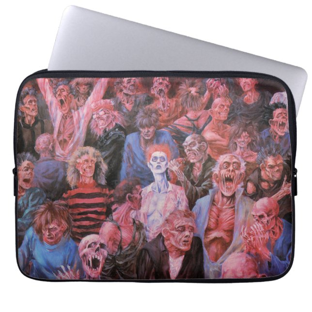 Deadworld zombie-folkmassan laptop sleeve (Framsidan)