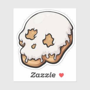 Deaely Sweet Skull Doughnut Klistermärken