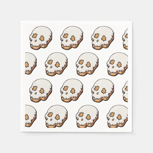 Deaely Sweet Skull Doughnut Pappersservett (Framsidan)
