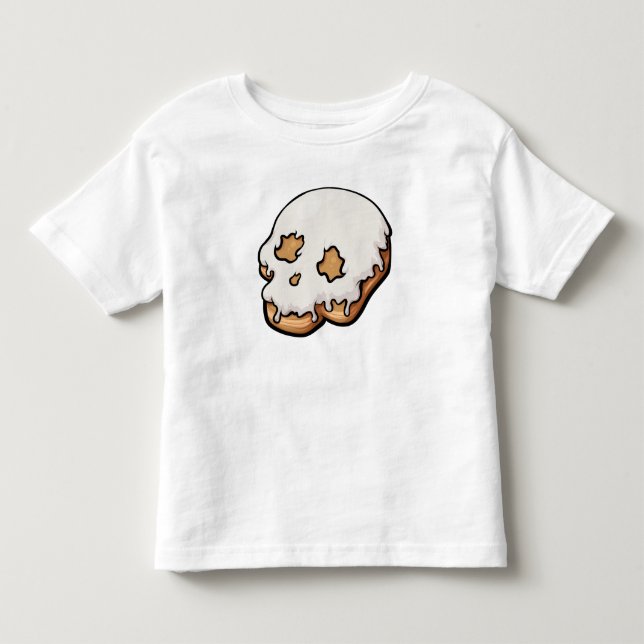 Deaely Sweet Skull Doughnut T Shirt (Framsida)