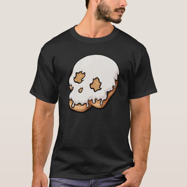 Deaely Sweet Skull Doughnut T Shirt (Framsida)