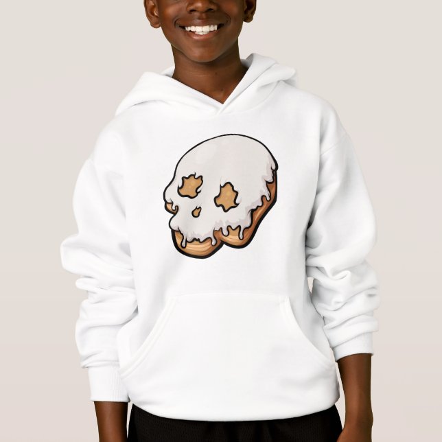 Deaely Sweet Skull Doughnut T Shirt (Framsida)