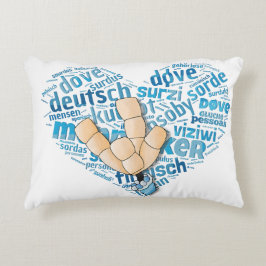 Deaf-Hand - Liebe-Herz Prydnadskudde