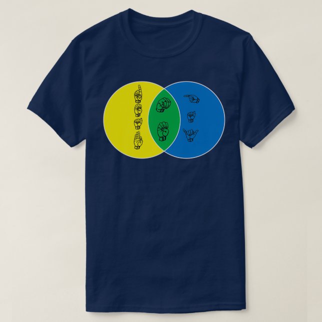 DeafGayMe Venn-diagram T Shirt (Design framsida)