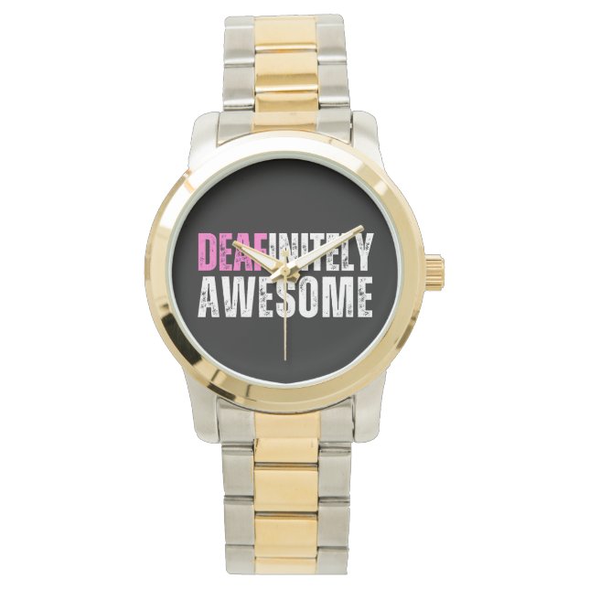 Deafinely Fantastisk - Dövets medvetenhet Armbandsur (Framsida)