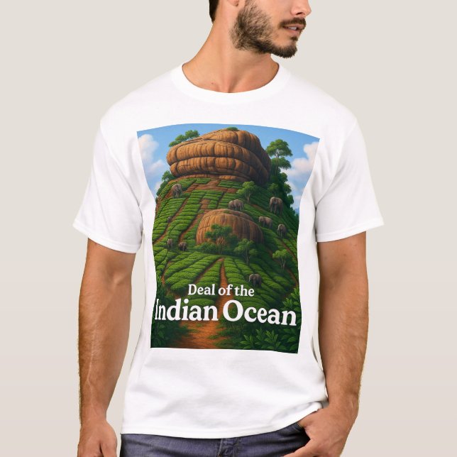 Deal om Indiska oceanen - elefanter i Tea Backe T Shirt (Framsida)