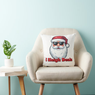 Deal Slaying Santa Claus Funny Holiday Shopping  Kudde