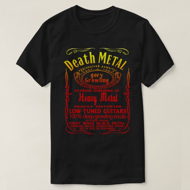 DEAMETAL HEAVY DÖD METALL för Hårda Rock musik f T Shirt (Design framsida)