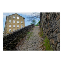 Dean Clough Cobblestone Climb - Brandts andarliv Perfect Poster