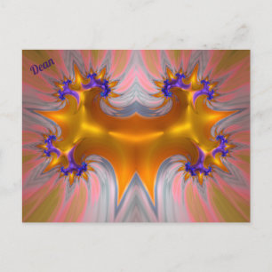 DEAN ~ GYCKLARE ~ 3D Fraktal Designmönster ~ Vykort