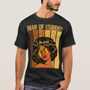Dean of Studenter Afro African American Black Hist T Shirt
