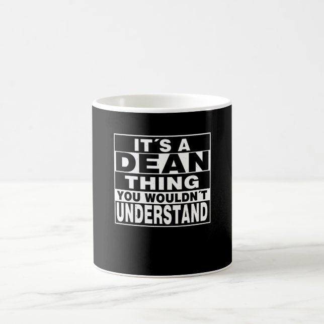 DEAN Surname Personlig Gift Kaffemugg (Center)