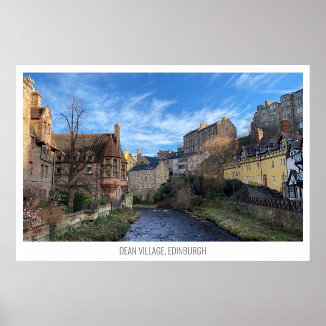 Dean Village, Edinburgh, Skottland Poster (Framsidan)